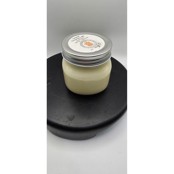 The Gingerbread House in Kyle Other - The Gingerbread House Caramel Cinnamon Latte 8oz Soy Scented Candle Jar